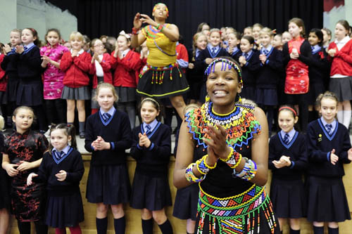 Zama leads girls dance workshop